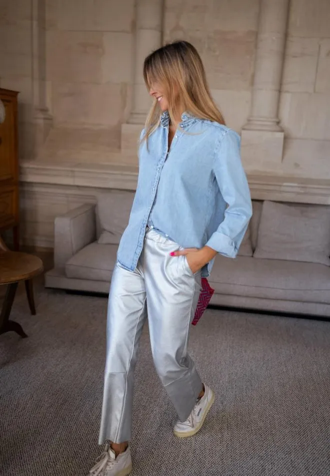 Easy Clothes Silvery Victoire Pants Women039s Clothing Pants and Jeans