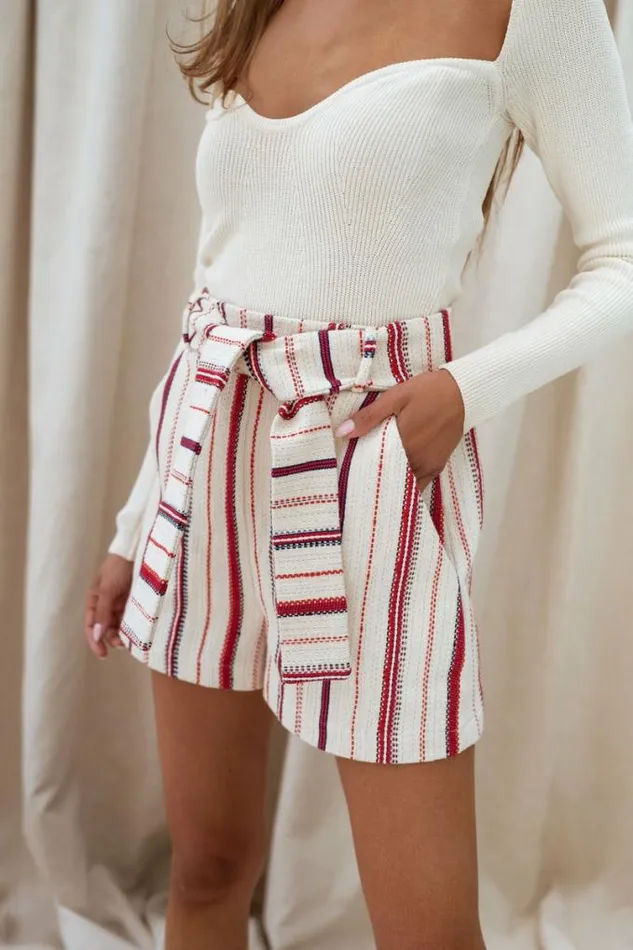Easy Clothes Striped Sixtine Shorts Women039s Clothing Shorts