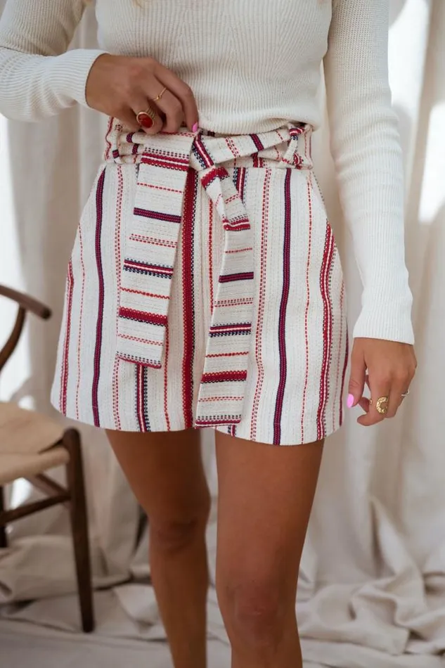 Easy Clothes Striped Sixtine Shorts Women039s Clothing Shorts