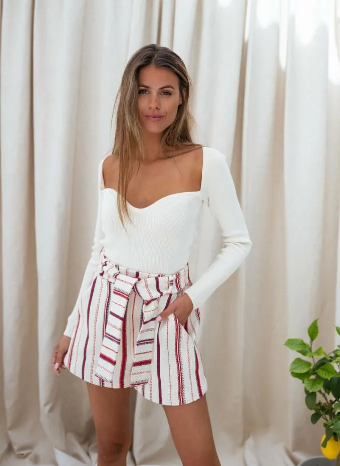 Easy Clothes Striped Sixtine Shorts Women039s Clothing Shorts