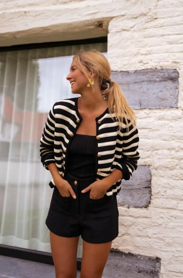 Easy Clothes Striped Tiago Cardigan Women039s Clothing Cardigans