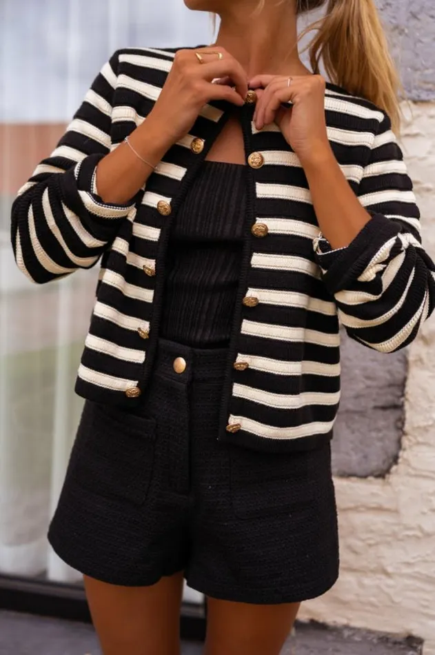 Easy Clothes Striped Tiago Cardigan Women039s Clothing Cardigans