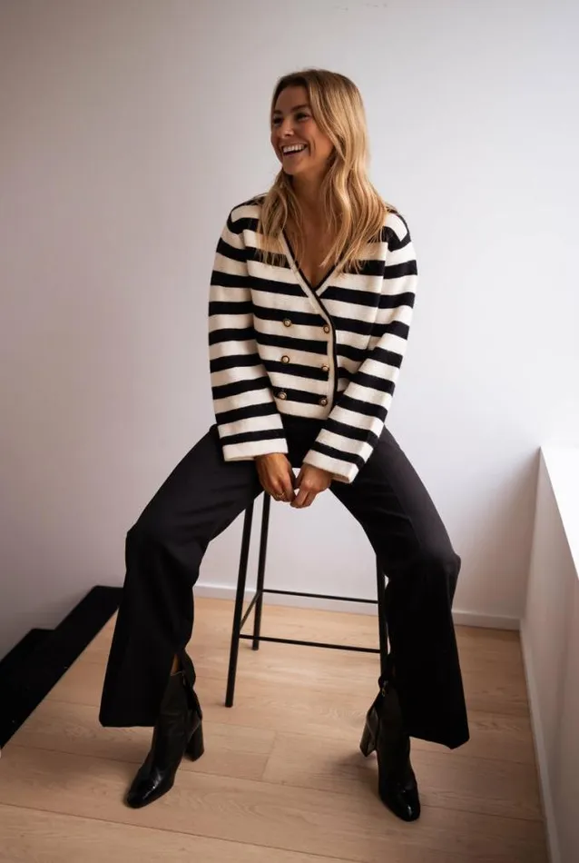 Easy Clothes Striped Tyler Cardigan Women039s Clothing Cardigans