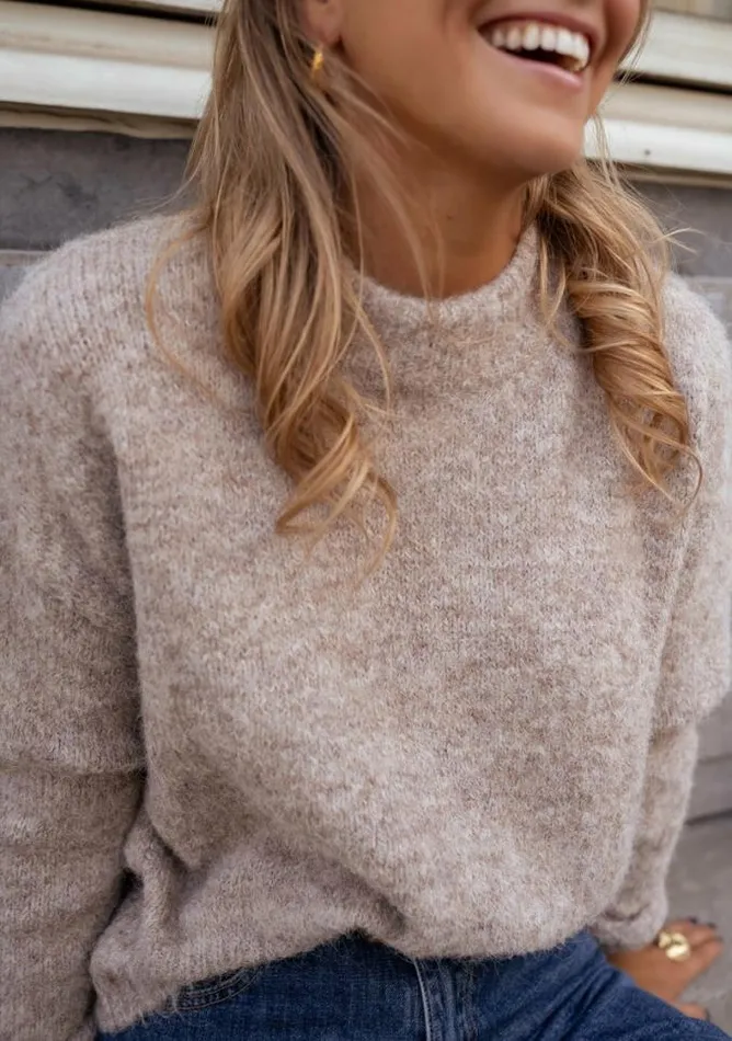 Easy Clothes Taupe Lille Sweater Women039s Clothing Sweaters