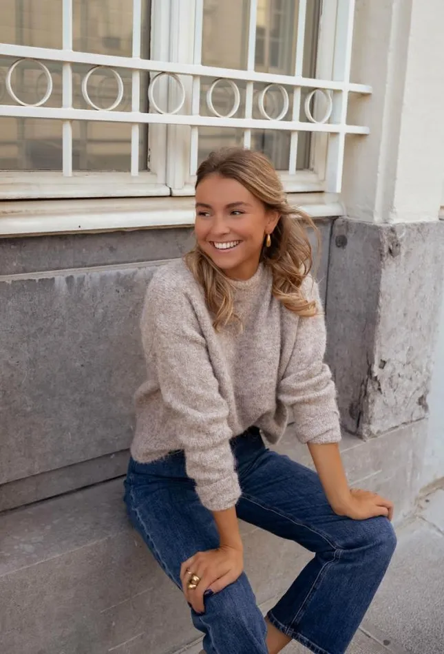 Easy Clothes Taupe Lille Sweater Women039s Clothing Sweaters