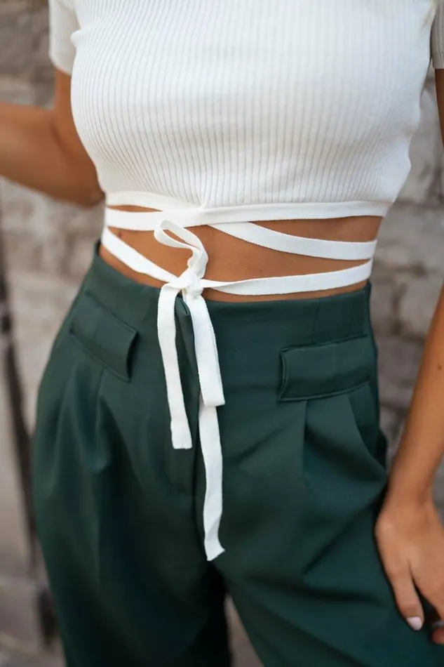 Easy Clothes White Mike Crop Top White Women039s Clothing Tops