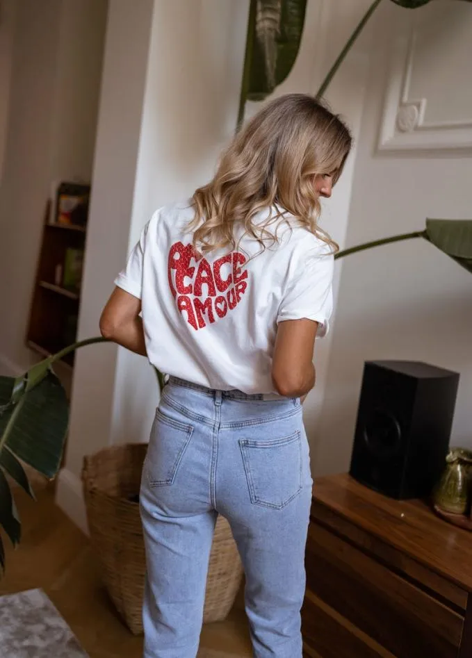 Easy Clothes White Peace TShirt Women039s Clothing Tshirts
