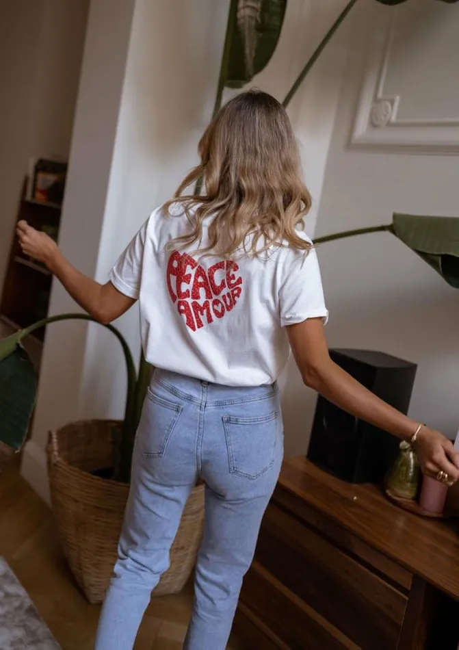 Easy Clothes White Peace TShirt Women039s Clothing Tshirts