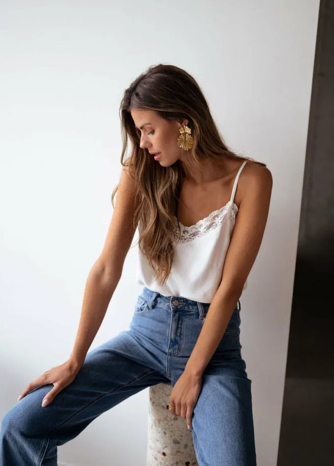 Easy Clothes White Selena Cami White Women039s Clothing Tops