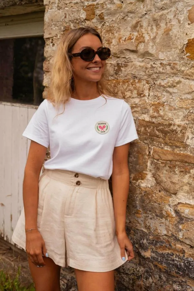 Easy Clothes White Tennis Club TShirt Women039s Clothing Tshirts