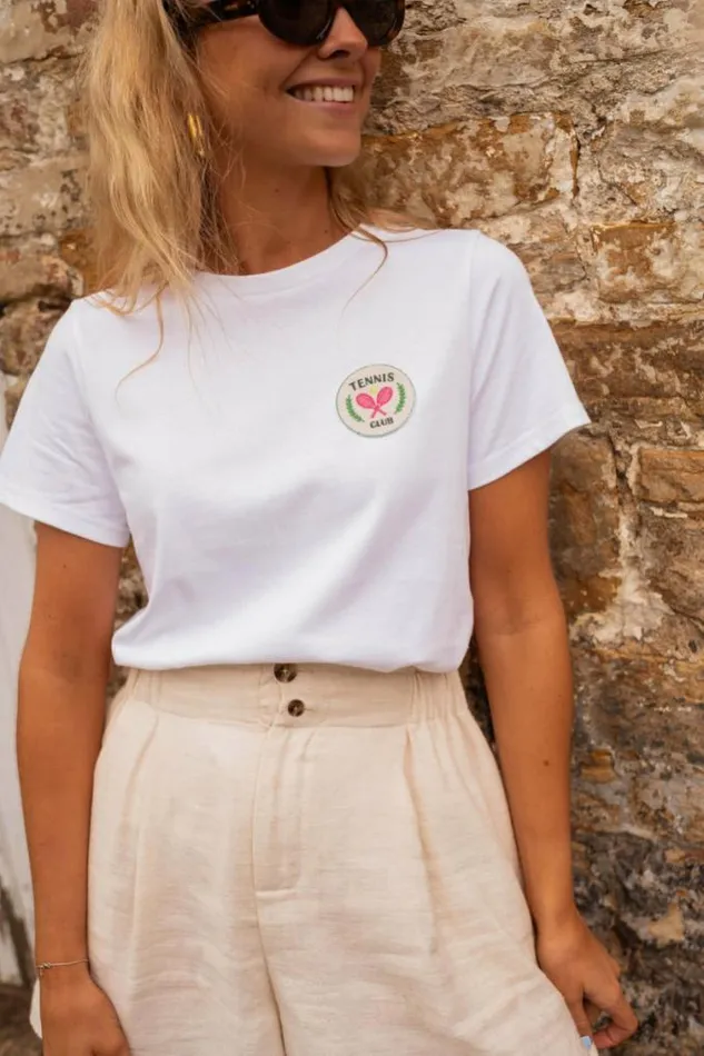 Easy Clothes White Tennis Club TShirt Women039s Clothing Tshirts Easy Clothes White Tennis Club TShirt Women039s Clothing Tshirts