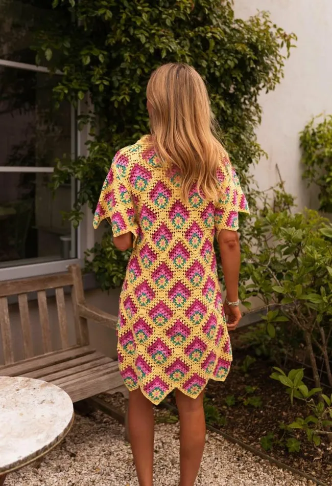 Easy Clothes Yellow Crochet Nour Dress Women039s Clothing Dresses