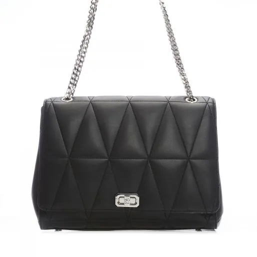 Ella Bag Black Porvair Women Moda In Pelle Shoulder Bags