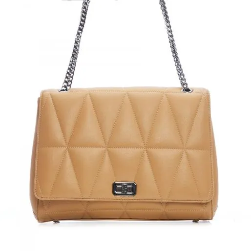 Ella Bag Camel Porvair Women Moda In Pelle Shoulder Bags