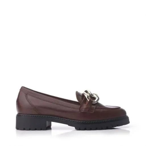 Ellbie Brown Leather Women Moda In Pelle Brogues And Loafers