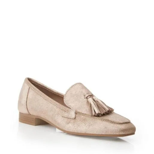 Elmo Rose Gold Metallic Leather Women Moda In Pelle Casual Shoes And Trainers