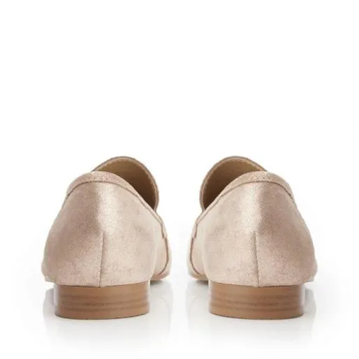 Elmo Rose Gold Metallic Leather Women Moda In Pelle Casual Shoes And Trainers