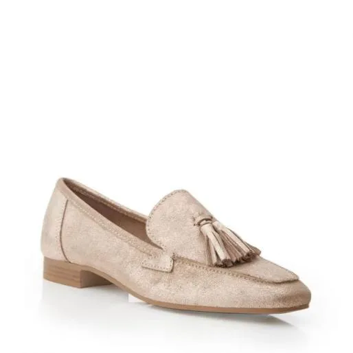 Elmo Rose Gold Metallic Leather Women Moda In Pelle Casual Shoes And Trainers