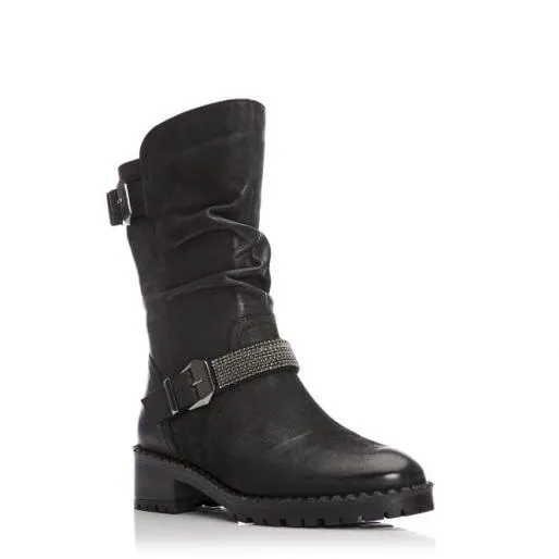 Elsee Black Nubuck Women Moda In Pelle Black Boots Elsee Black Nubuck Women Moda In Pelle Black Boots