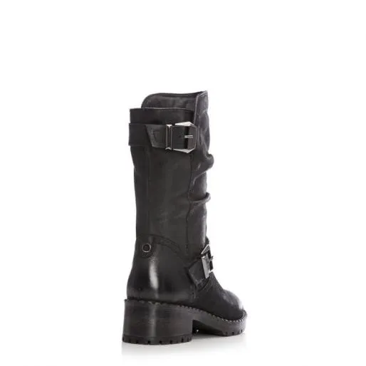 Elsee Black Nubuck Women Moda In Pelle Black Boots Elsee Black Nubuck Women Moda In Pelle Black Boots