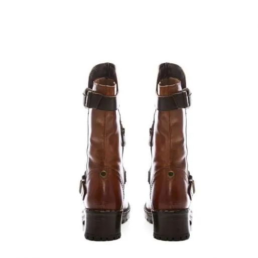Elsee Tan Leather Women Moda In Pelle Leather Boots Elsee Tan Leather Women Moda In Pelle Leather Boots