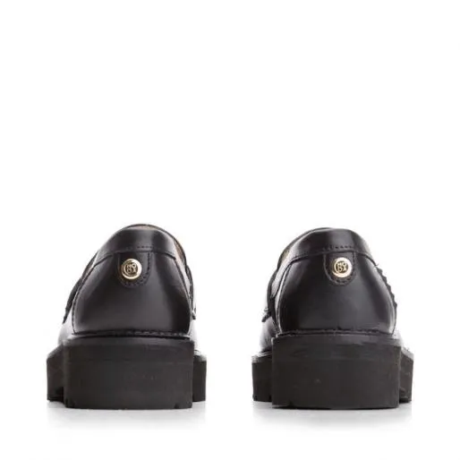 Elvite Black Leather Women Moda In Pelle Flat And Ballerina Shoes Elvite Black Leather Women Moda In Pelle Flat And Ballerina Shoes
