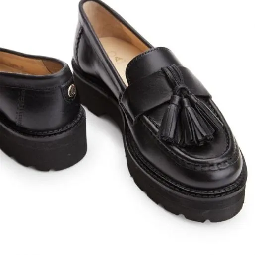 Elvite Black Leather Women Moda In Pelle Flat And Ballerina Shoes Elvite Black Leather Women Moda In Pelle Flat And Ballerina Shoes