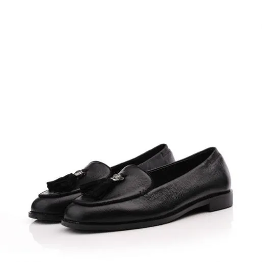 Emmarose W Black Leather Women Moda In Pelle Brogues And Loafers Emmarose W Black Leather Women Moda In Pelle Brogues And Loafers