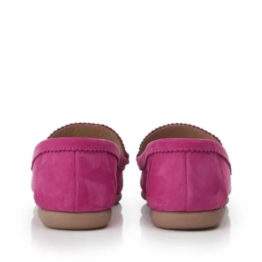 Estina Pink Nubuck Women Moda In Pelle Flat And Ballerina Shoes Estina Pink Nubuck Women Moda In Pelle Flat And Ballerina Shoes