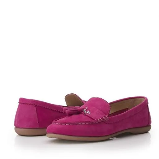 Estina Pink Nubuck Women Moda In Pelle Flat And Ballerina Shoes Estina Pink Nubuck Women Moda In Pelle Flat And Ballerina Shoes
