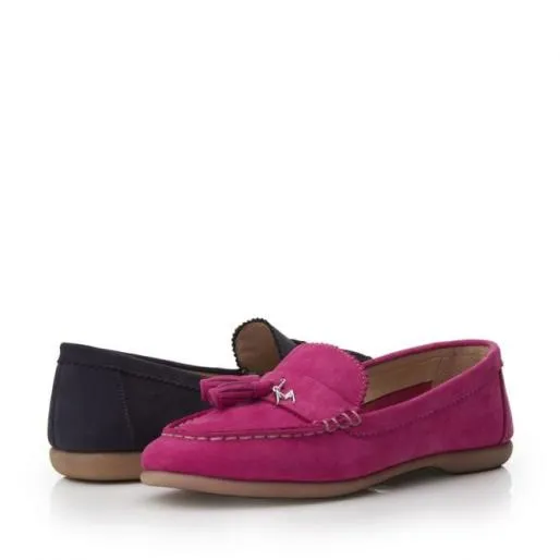 Estina Pink Nubuck Women Moda In Pelle Flat And Ballerina Shoes Estina Pink Nubuck Women Moda In Pelle Flat And Ballerina Shoes