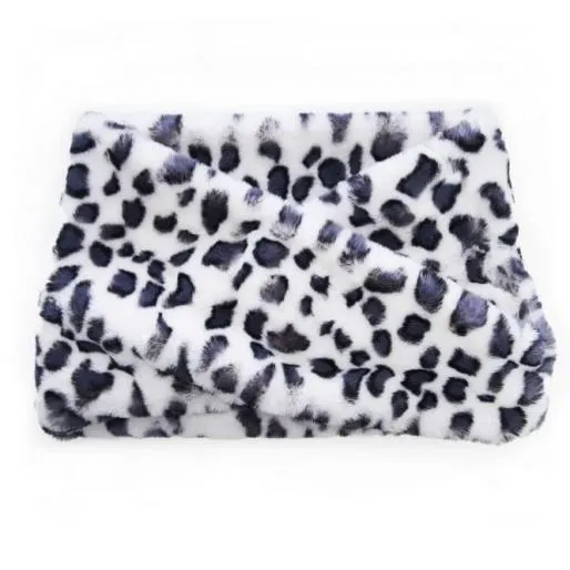 Eva Snood Grey 8211 Leopard Faux Fur Women Moda In Pelle Scarves Eva Snood Grey 8211 Leopard Faux Fur Women Moda In Pelle Scarves