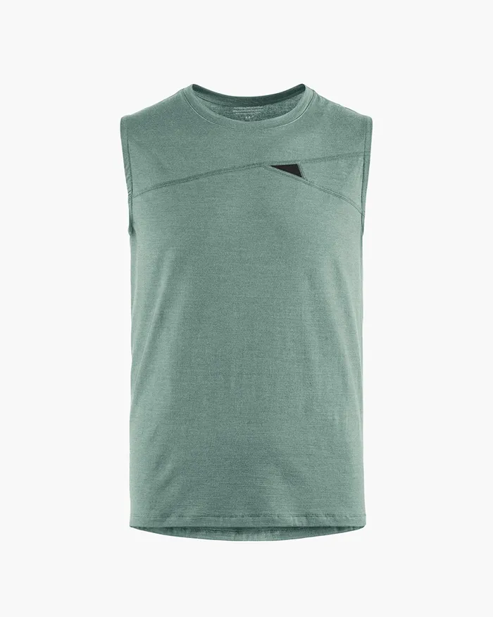 Fafne Activity Base Layer Tank Top Faded Green Men Klttermusen Base Layers