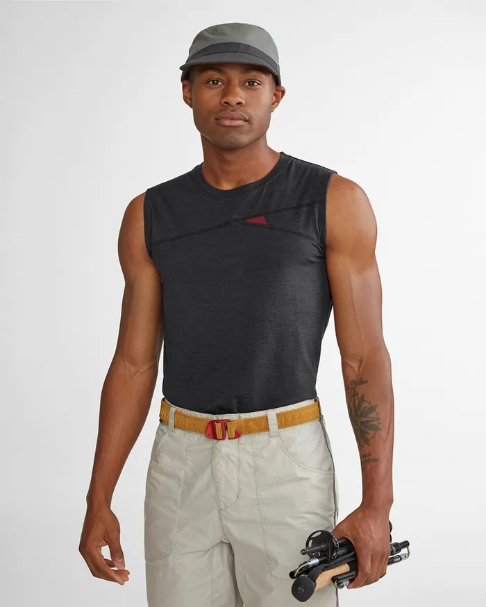 Fafne Activity Base Layer Tank Top Faded Green Men Klttermusen Base Layers