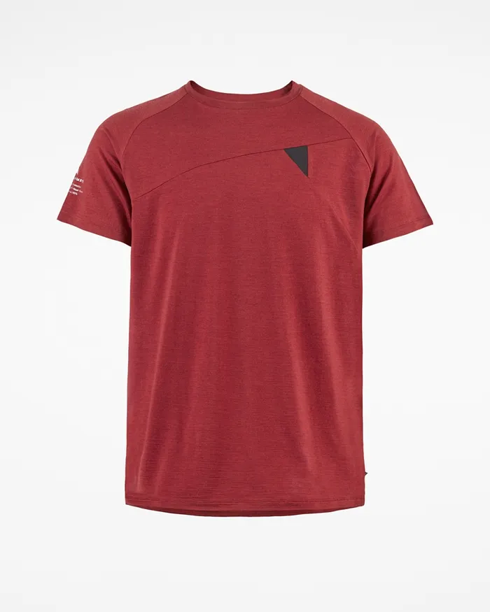 Fafne Activity Base Layer Tee Burnt Russet Men Klttermusen TShirts