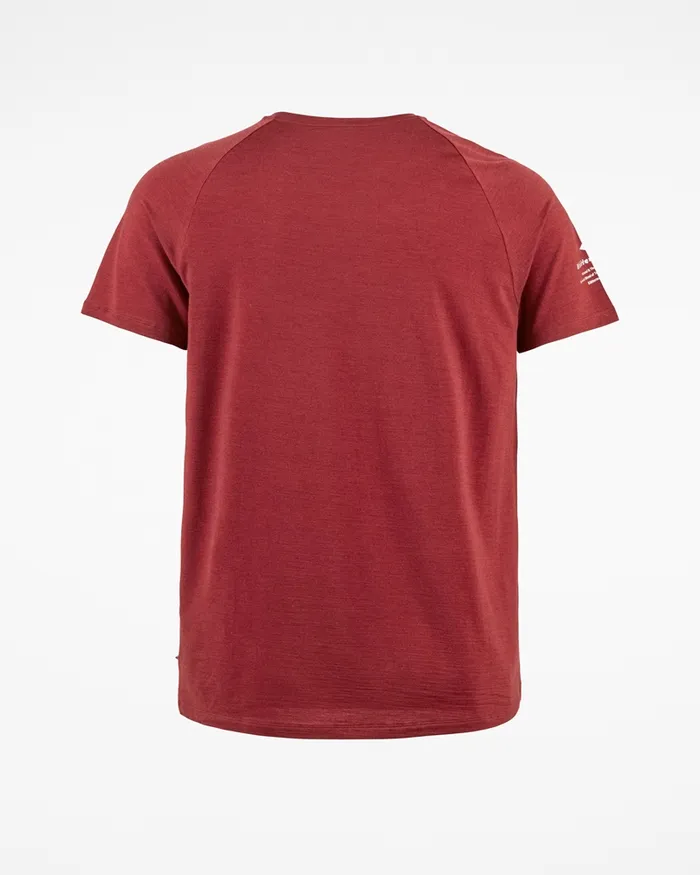 Fafne Activity Base Layer Tee Burnt Russet Men Klttermusen TShirts