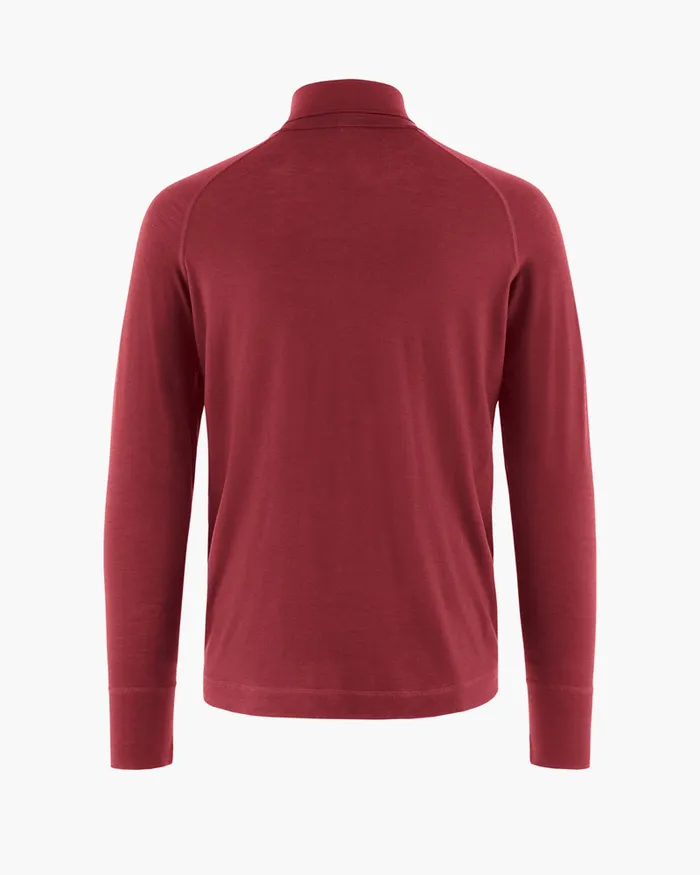Fafne Activity Baselayer Turtleneck Dark Russet Men Klttermusen TShirts