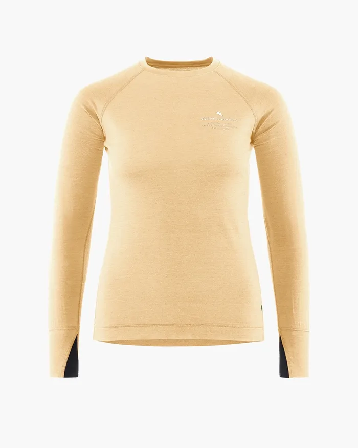 Fafne Baselayer Crewneck Chaya Sand Women Klttermusen Base Layers