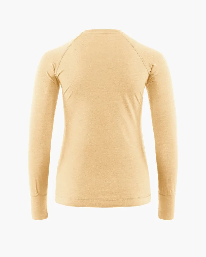 Fafne Baselayer Crewneck Chaya Sand Women Klttermusen Base Layers