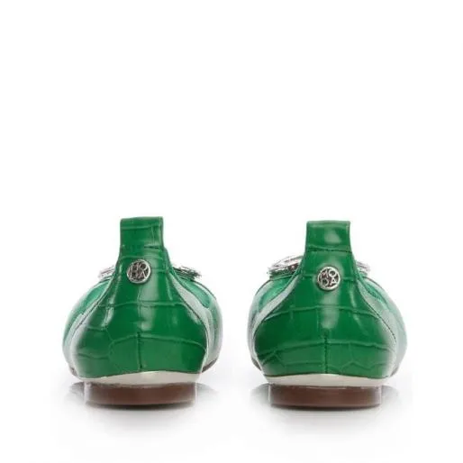 Fairy Green Leather Women Moda In Pelle Flat And Ballerina Shoes Fairy Green Leather Women Moda In Pelle Flat And Ballerina Shoes
