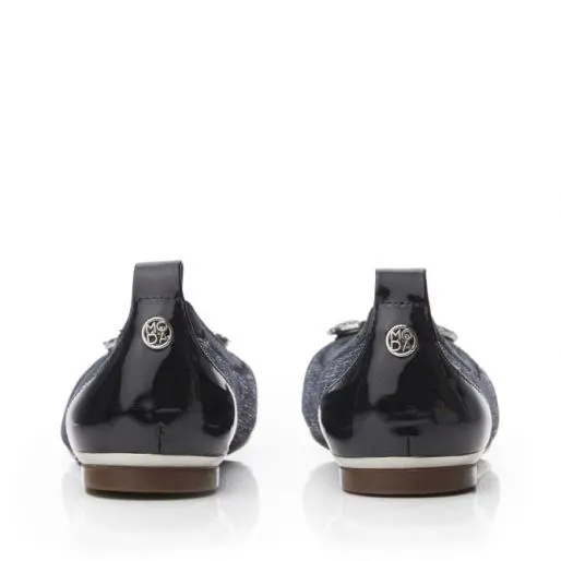 Fairy Navy Lizard Women Moda In Pelle Flat And Ballerina Shoes Fairy Navy Lizard Women Moda In Pelle Flat And Ballerina Shoes