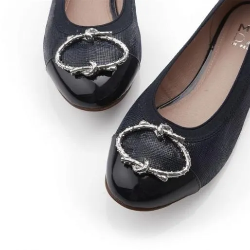 Fairy Navy Lizard Women Moda In Pelle Flat And Ballerina Shoes Fairy Navy Lizard Women Moda In Pelle Flat And Ballerina Shoes