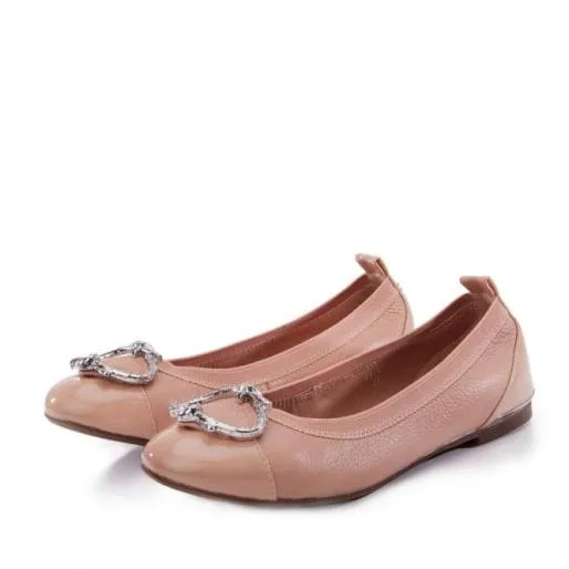 Fairy W Cameo Leather Women Moda In Pelle Flat And Ballerina Shoes
