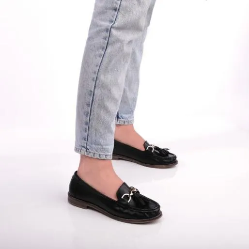 Falcheta Black Leather Women Moda In Pelle Flat And Ballerina Shoes Falcheta Black Leather Women Moda In Pelle Flat And Ballerina Shoes