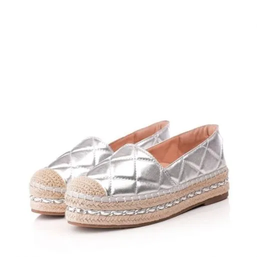 Falia Silver Porvair Women Moda In Pelle Casual Shoes And Trainers