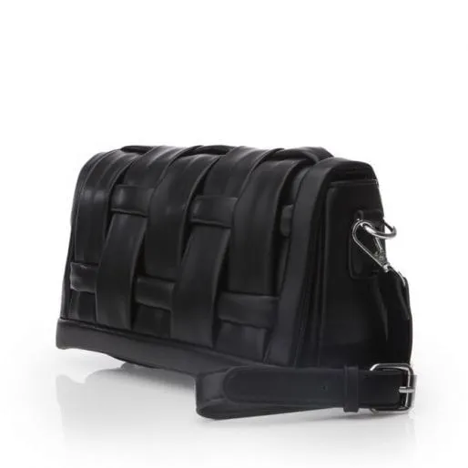 Feriabag Black Porvair Women Moda In Pelle Shoulder Bags Feriabag Black Porvair Women Moda In Pelle Shoulder Bags