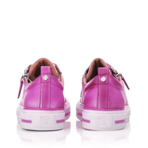 Filicia Fuschia Leather Women Moda In Pelle Casual Trainers Filicia Fuschia Leather Women Moda In Pelle Casual Trainers