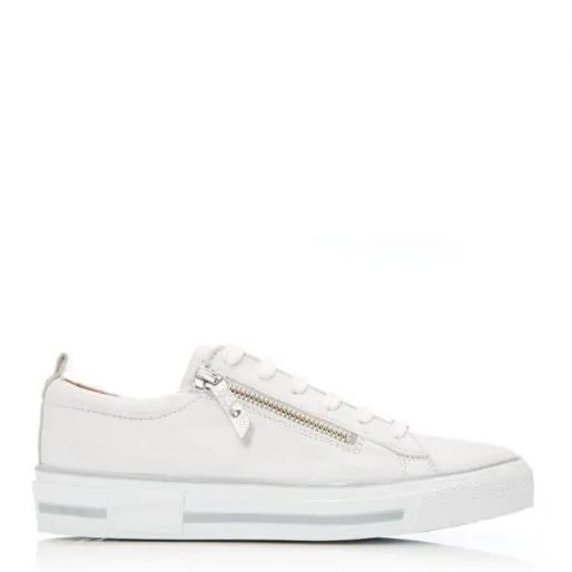 Filicia White Leather Women Moda In Pelle Casual Shoes And Trainers
