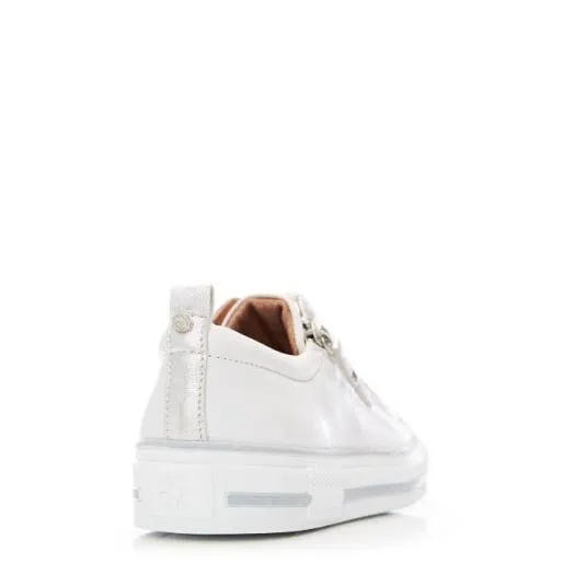 Filicia White Leather Women Moda In Pelle Casual Shoes And Trainers