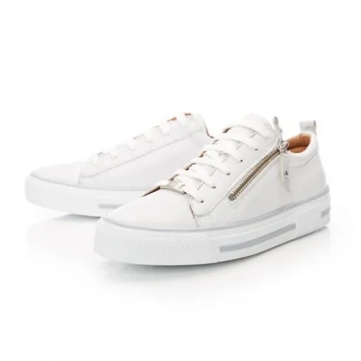 Filicia White Leather Women Moda In Pelle Casual Shoes And Trainers